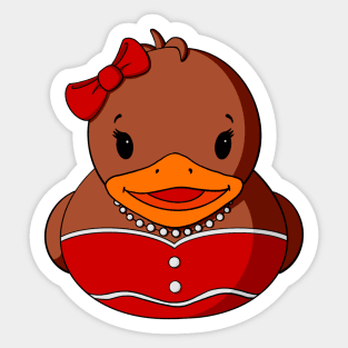 Gingerbread Girl Rubber Duck Sticker